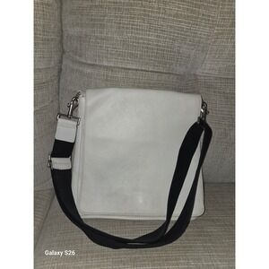 37. Coach Vintage White Leather Messenger Crossbody Bag 9431 USA Made